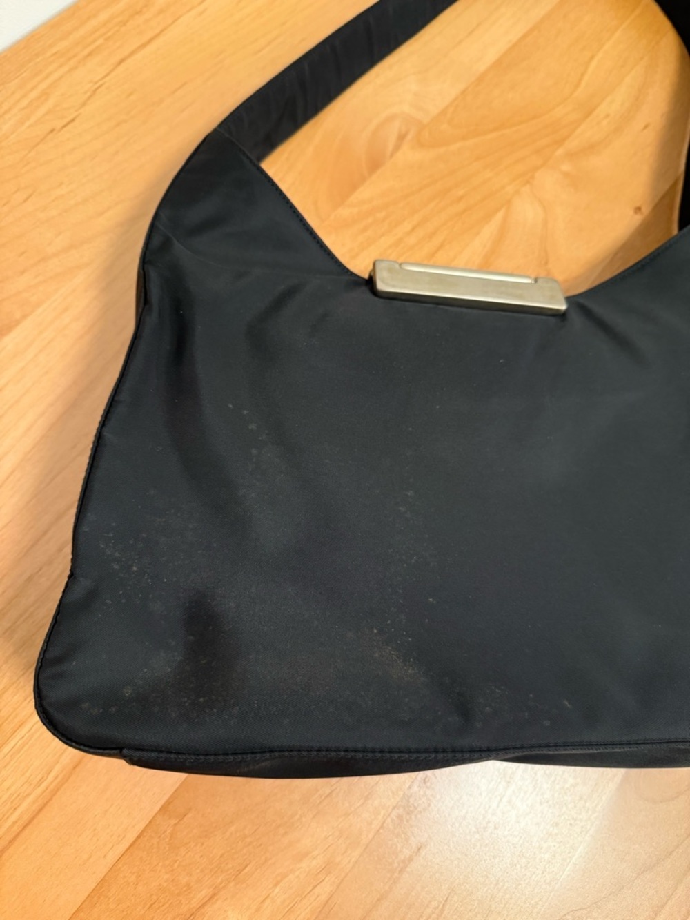 Authentic Vintage Prada Black Nylon Shoulder Bag - Picture 12 of 16